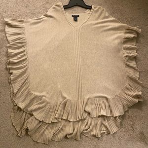 Beige  Women Poncho by Max Edition! 60% cotton, 40% rayon!